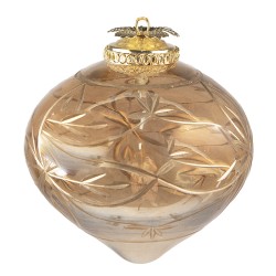 Clayre & Eef Kerstbal Ø 8 cm Goudkleurig Glas