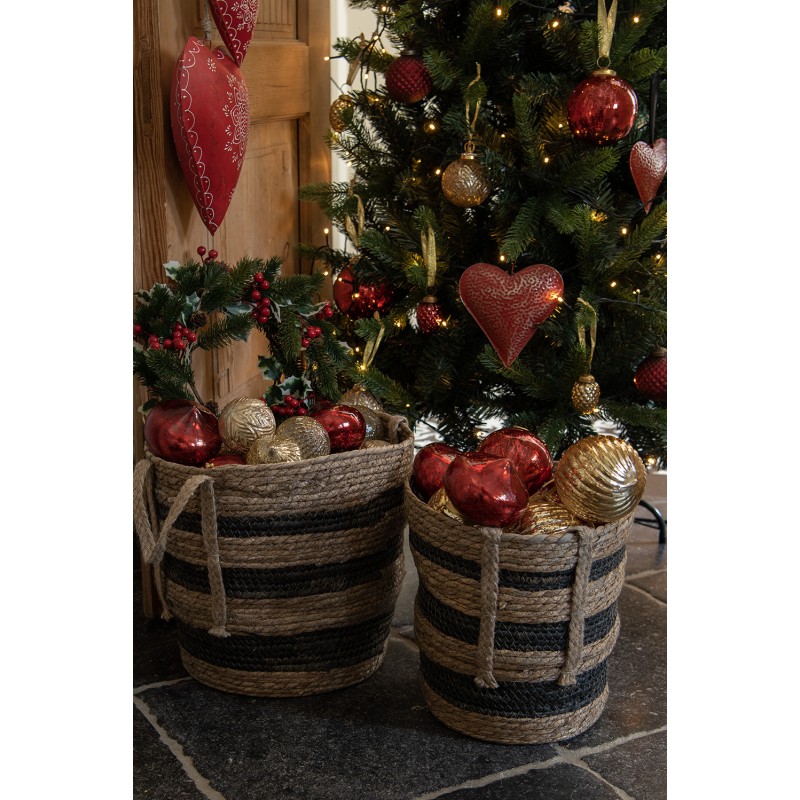 Clayre & Eef Christmas Bauble Ø 9 cm Gold colored Glass