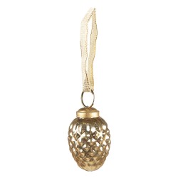 Clayre & Eef Palla di natale Ø 4 cm Color oro Vetro