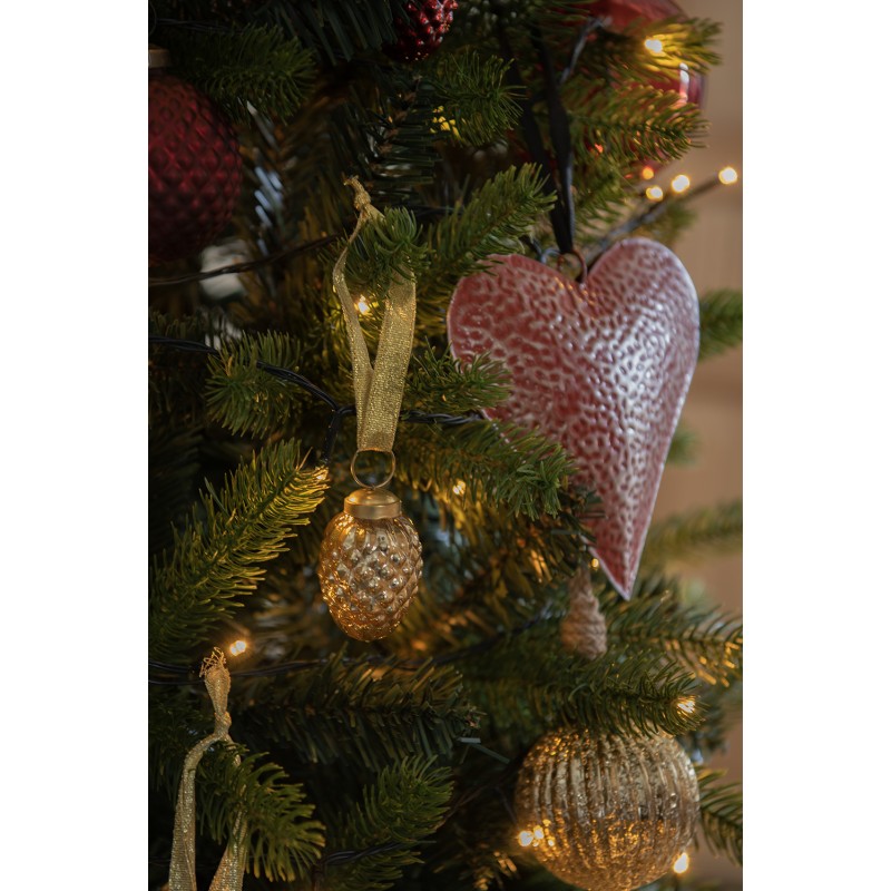 Clayre & Eef Palla di natale Ø 4 cm Color oro Vetro