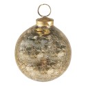 Clayre & Eef Christmas Bauble Ø 9 cm Gold colored Glass