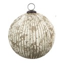 Clayre & Eef Palla di natale Ø 20 cm Beige Vetro Rotondo