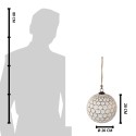 Clayre & Eef Palla di natale XL Ø 20 cm Bianco Color argento Vetro Rotondo