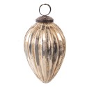 Clayre & Eef Christmas Bauble Ø 7 cm Gold colored Glass