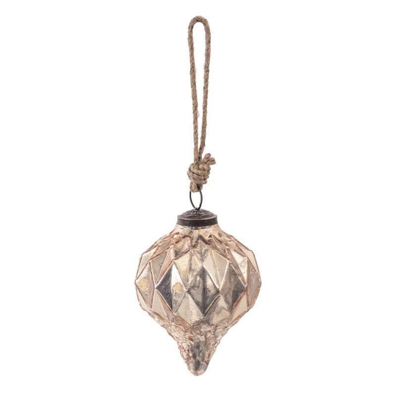 Clayre & Eef Weihnachtskugel Ø 9 cm Goldfarbig Glas