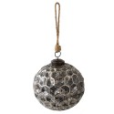 Clayre & Eef Christmas Bauble Ø 12 cm Black Glass