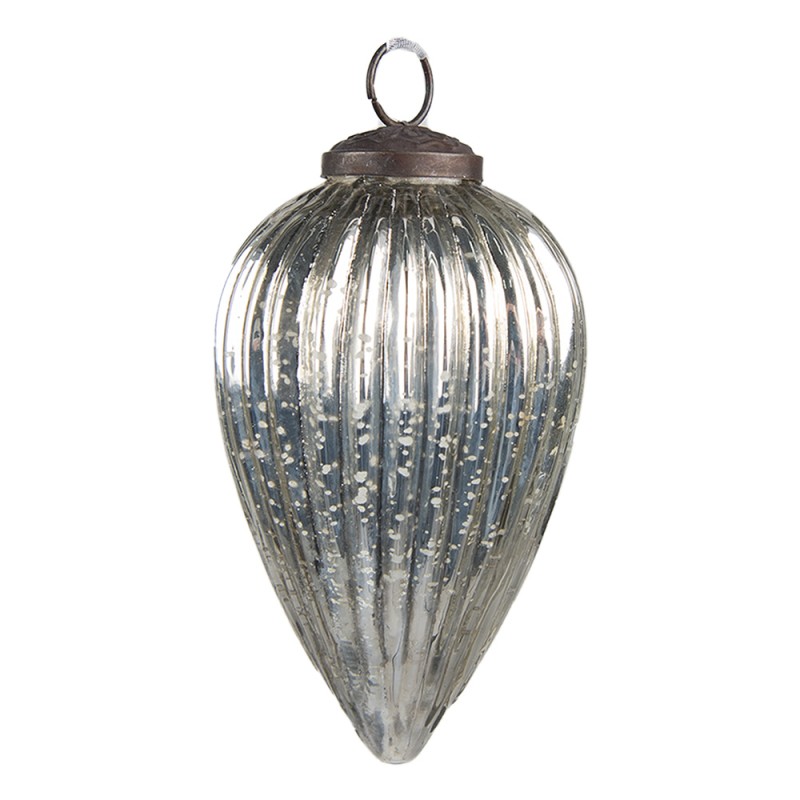 Clayre & Eef Boule de Noël Ø 6 cm Couleur argent Verre