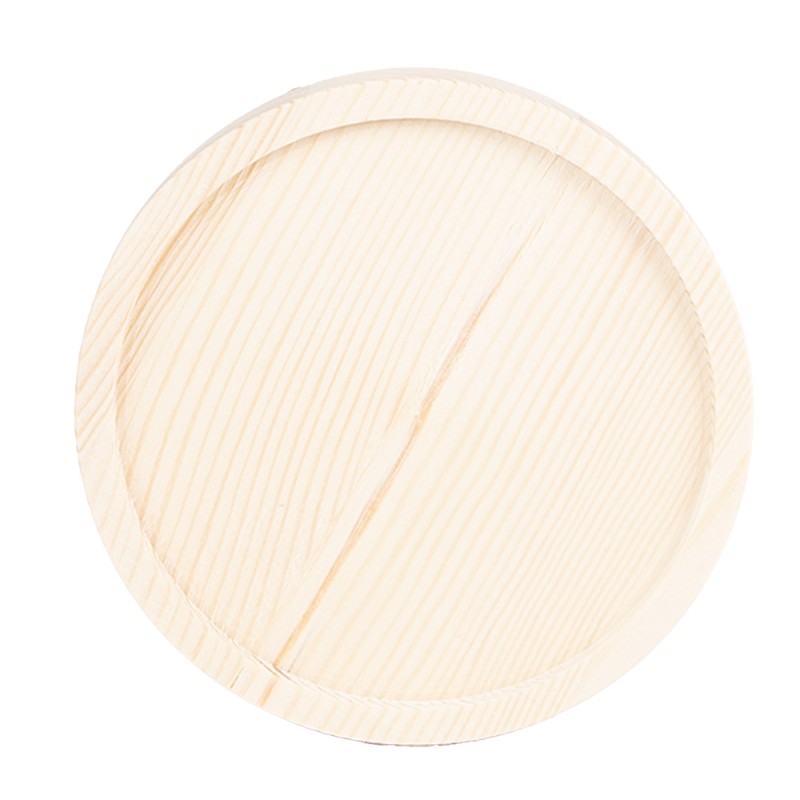 Clayre & Eef Glocke Ø 13x26 cm Braun Holz Glas Rund