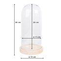 Clayre & Eef Glocke Ø 13x26 cm Braun Holz Glas Rund