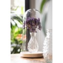 Clayre & Eef Glocke Ø 13x26 cm Braun Holz Glas Rund