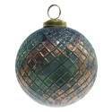Clayre & Eef Kerstbal  Ø 10 cm Groen Bruin Glas