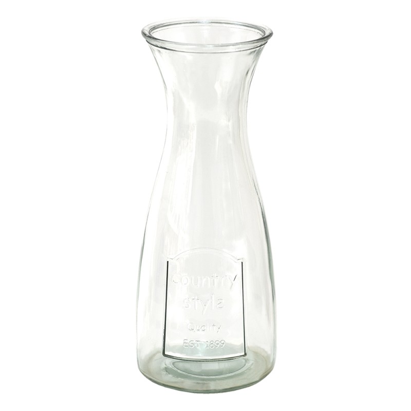 Clayre & Eef Carafe Ø 10x27 cm Glass Farm Fresh