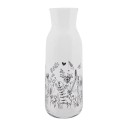 Clayre & Eef Carafe 1000 ml Verre Fleurs
