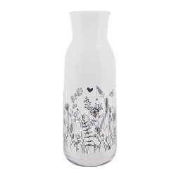 Clayre & Eef Carafe 1000 ml Glass Flowers