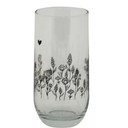 Clayre & Eef Waterglas  280 ml Glas Bloemen