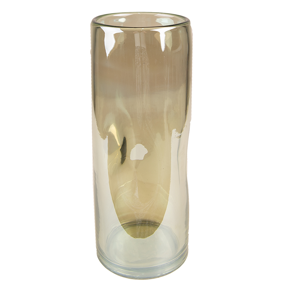 Clayre & Eef Vaas Ø 9x23 cm Groen Glas afbeelding 1