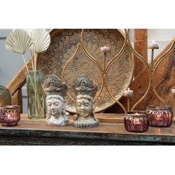 Clayre & Eef Vaas  Ø 9x23 cm Groen Glas