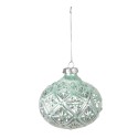 Clayre & Eef Boule de Noël set de 2 Ø 10 cm Vert Verre