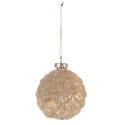Clayre & Eef Palla di natale set di 4 Ø 10 cm Giallo Vetro