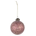 Clayre & Eef Palla di natale set di 4 Ø 8 cm Rosso Vetro