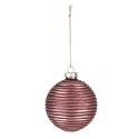 Clayre & Eef Boule de Noël set de 4 Ø 8 cm Rouge Verre