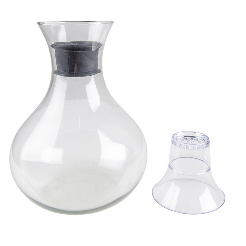 Clayre & Eef Karaffe mit Gläsern 1740 ml / 375 ml Glas Rund