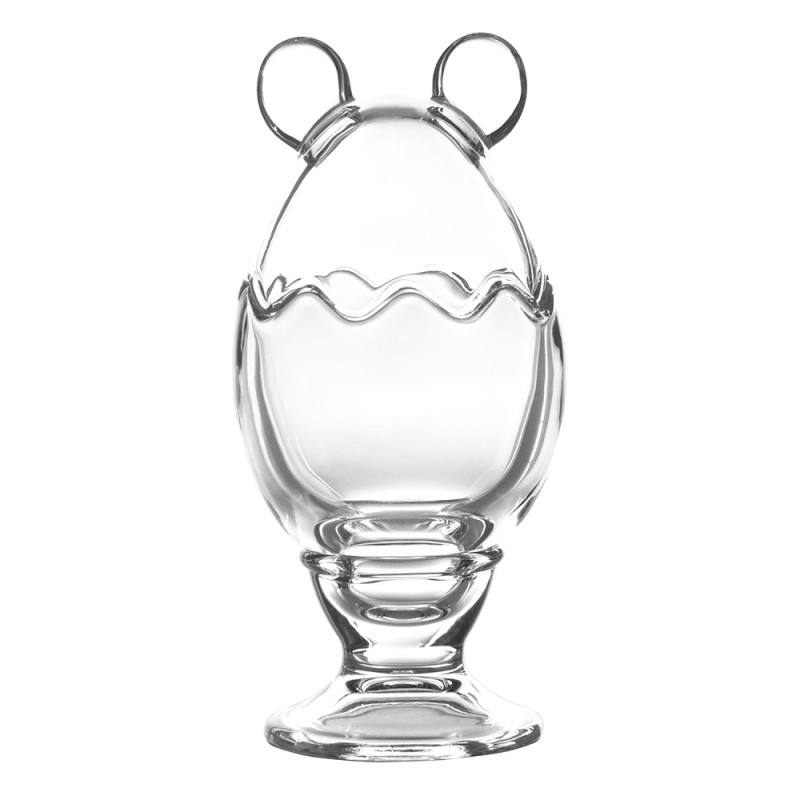 Clayre & Eef Glass Jar Ø 8x17 cm Transparent Glass Round