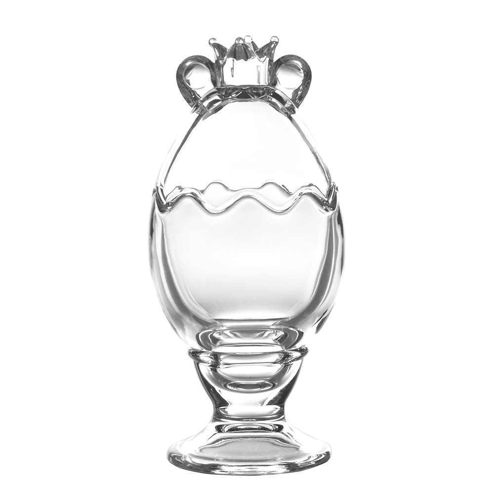 Clayre&Eef Glazen potjeØ 8x14 cm Transparant Glas afbeelding