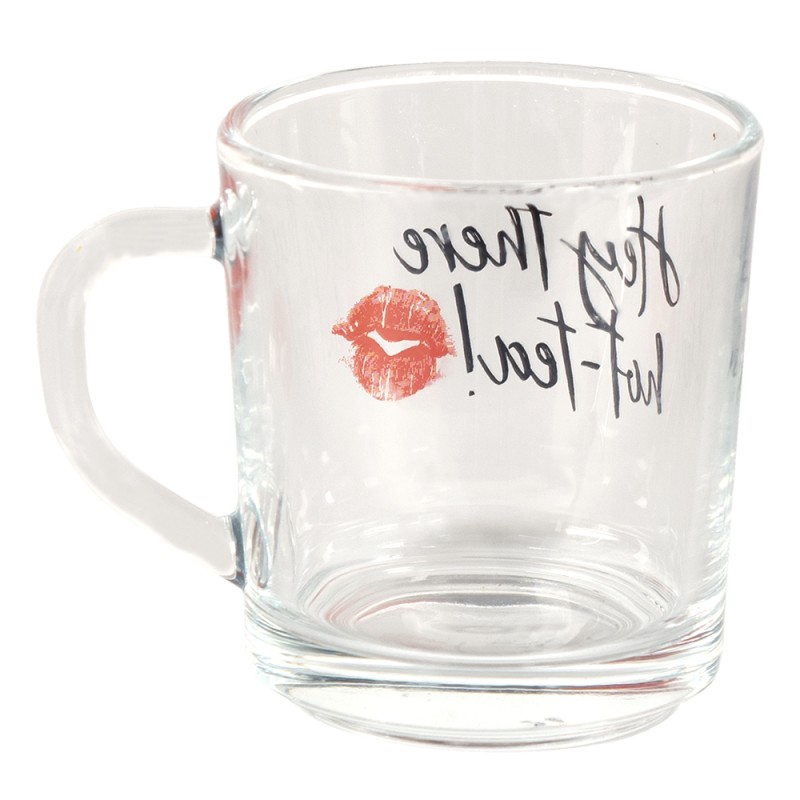 Clayre & Eef Tea Glass 200 ml Glass Lips Hey there hot tea!
