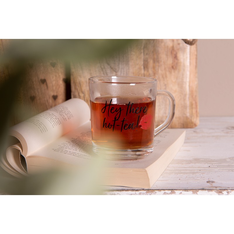 Clayre & Eef Tea Glass 200 ml Glass Lips Hey there hot tea!