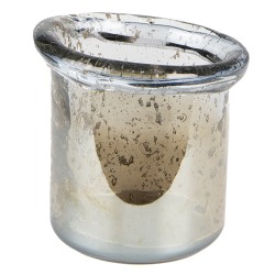 Clayre & Eef Theelichthouder  Ø 10x9 cm Groen Glas