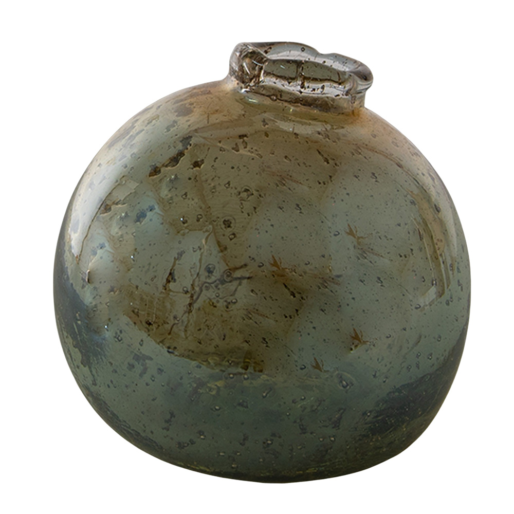 Clayre&Eef VaasØ 9x10 cm Groen Glas afbeelding