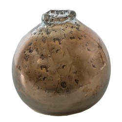 Clayre & Eef Vaas  Ø 10x10 cm Bruin Glas