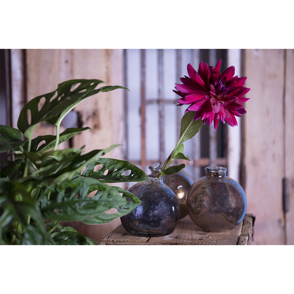 Vaas Ø 10X10 Cm Bruin Glas-image