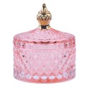 Clayre & Eef Glastopf Ø 9x10 cm Rosa Glas