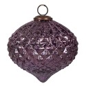 Clayre & Eef Kerstbal  Ø 15x12 cm Paars Glas