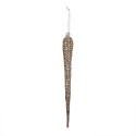 Clayre & Eef Weihnachtsanhänger Eiszapfen 30 cm Goldfarbig Glas