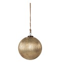 Clayre & Eef Palla di natale Ø 26x26 cm Color oro Vetro Rotondo