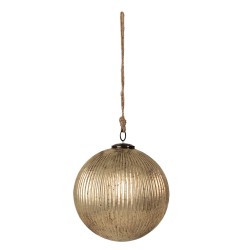 Clayre & Eef Palla di natale Ø 26x26 cm Color oro Vetro Rotondo