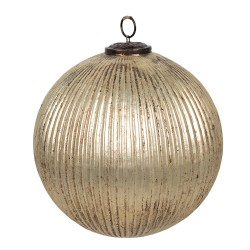 Clayre & Eef Weihnachtskugel Ø 20x20 cm Goldfarbig Glas Rund