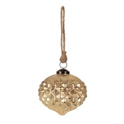 Clayre & Eef Boule de Noël Ø 10x10 cm Couleur or Verre