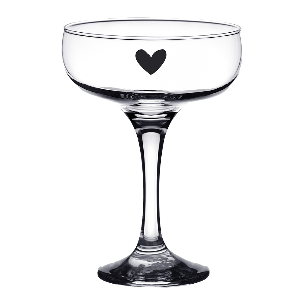 Clayre & Eef Champagneglas 150 ml Glas Hart afbeelding