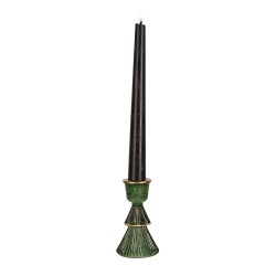 Clayre & Eef Candle holder Ø 6x10 cm Green Glass