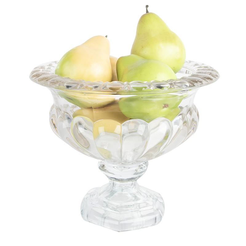 Clayre & Eef Obstschale Ø 21x25 cm Transparant Glas