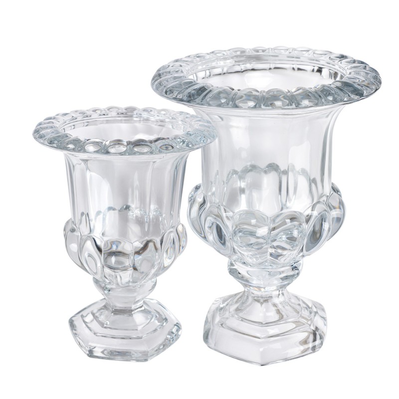 Clayre & Eef Vaas  Ø 20x26 cm Transparant Glas