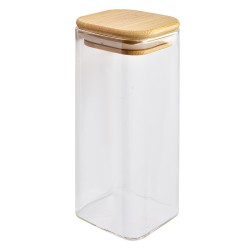 Clayre & Eef Storage Jar 6x6x15 cm Transparent Glass