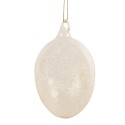 Clayre & Eef Paashanger Ei Ø 6x10 cm Geel Glas