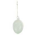 Clayre & Eef Easter Pendant Egg Ø 6x10 cm Green Glass