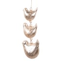 Clayre & Eef Anhänger Vögel 16 cm Beige Glas