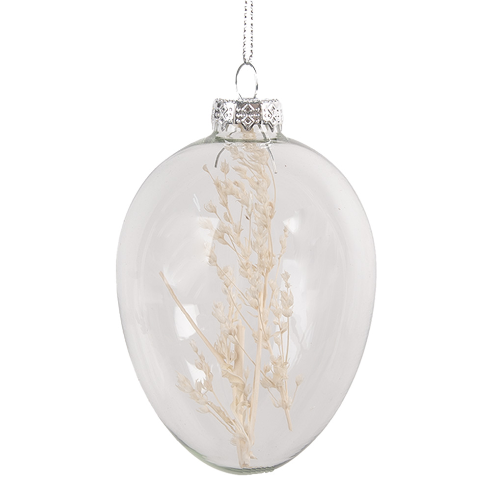 Clayre&Eef PaashangerØ 7x10 cm Transparant Glas afbeelding